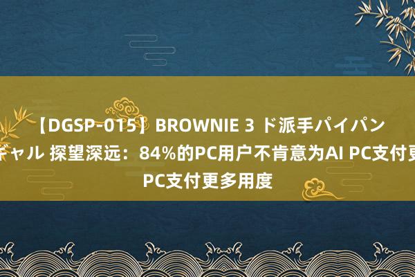 【DGSP-015】BROWNIE 3 ド派手パイパン強め黒ギャル 探望深远：84%的PC用户不肯意为AI PC支付更多用度