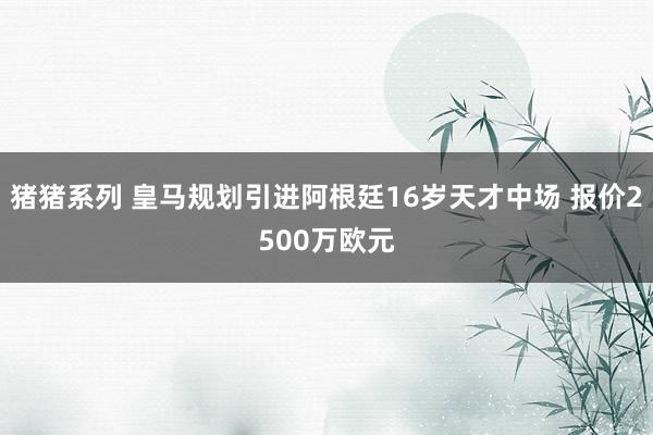 猪猪系列 皇马规划引进阿根廷16岁天才中场 报价2500万欧元