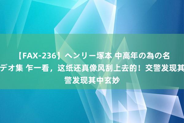 【FAX-236】ヘンリー塚本 中高年の為の名作裏ビデオ集 乍一看，这纸还真像风刮上去的！交警发现其中玄妙