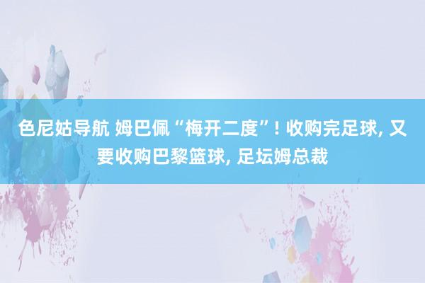 色尼姑导航 姆巴佩“梅开二度”! 收购完足球， 又要收购巴黎篮球， 足坛姆总裁