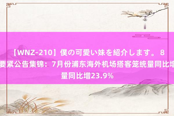 【WNZ-210】僕の可愛い妹を紹介します。 8月15日要紧公告集锦：7月份浦东海外机场搭客笼统量同比增23.9%