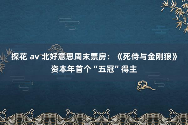 探花 av 北好意思周末票房：《死侍与金刚狼》资本年首个“五冠”得主