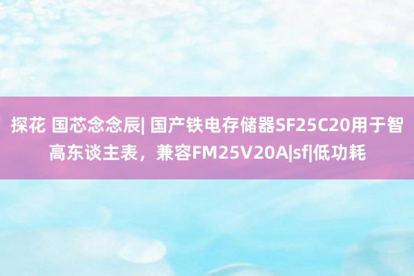 探花 国芯念念辰| 国产铁电存储器SF25C20用于智高东谈主表，兼容FM25V20A|sf|低功耗