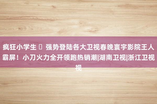 疯狂小学生 ​强势登陆各大卫视春晚寰宇影院王人霸屏！小刀火力全开领跑热销潮|湖南卫视|浙江卫视