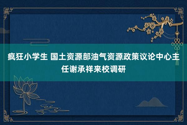 疯狂小学生 国土资源部油气资源政策议论中心主任谢承祥来校调研