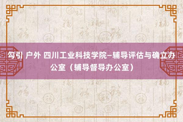 勾引 户外 四川工业科技学院—辅导评估与确立办公室（辅导督导办公室）